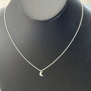 Ron Hami NEW 14K Diamond Crescent Pendant Necklace